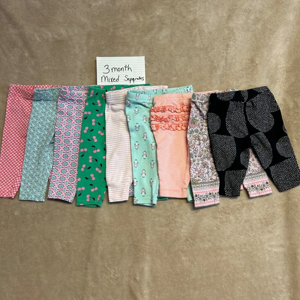 105 Piece Baby Girl Clothing Lot 3 Month Carters Gerber Old Navy Mixed Separates